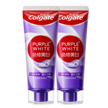 Colgate 高露洁 色修美白牙膏紫色90g*2