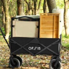 OFEIS 露营车折叠推车 曜石黑 150L 静音万向轮