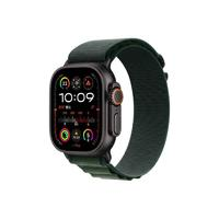 苹果 Apple Watch Ultra2 智能手表 GPS+蜂窝版 49mm 钛金属黑色表壳 暗绿色高山回环式表带 M