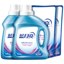 PLUS会员：蓝月亮 深层洁净洗衣液 薰衣草香 1kg瓶*2+1kg袋*2  *2件
