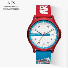 ARMANI EXCHANGE 阿玛尼 男士腕表 撞色硅胶表带 AX2409