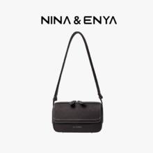 NINA&ENYA NINA ENYA/妮娜恩雅信箱包中号波士顿包型头层牛皮单肩斜挎手提包