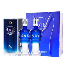 百亿补贴：洋河 天之蓝 蓝色经典 旗舰版 42%vol 浓香型白酒 520ml*2瓶 双支装