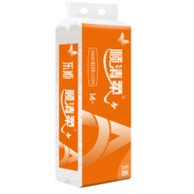 PLUS会员、需首购：顺清柔 无芯卷纸国际版5层107g*14卷 卫生纸长条纸（1.5kg/提）