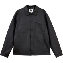 20点：JACK&JONES 杰克·琼斯 短款上衣PU夹克 男款 E40 黑色