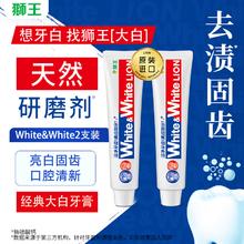 限移动端、京东百亿补贴：狮王 大白净白固齿牙膏150g*2支装 胖东来同款