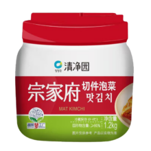 清净园宗家府切件泡菜1200g瓶装韩国泡菜辣白菜下饭菜咸菜