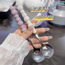 京喜 不锈钢勺子陶瓷手柄