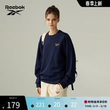 锐步 官方24秋冬男女款潮流舒适宽松百搭套头卫衣 24324FRE301UGN2 藏蓝 m