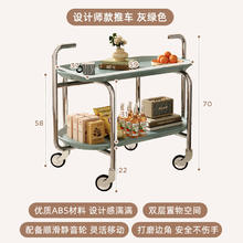 实采 可移动边几茶几 小户型客厅家用沙发边柜 灰绿色