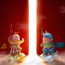 稀奇（XQ）《哼哈二将》桌面艺术摆件年货创意礼品新年礼物可爱门神 哼哈二将