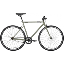 需入会首购、PLUS包邮：迪卡侬speed500城市通勤超轻自行车 OVB1 speed500绿卡其 L码(185_200CM)（无脚撑）