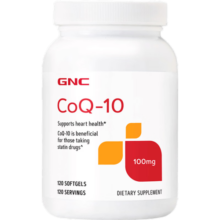 健安喜（GNC）辅酶Q10软胶囊备孕coq10改善卵子质量调节三高保护心脏心脑保健品 【日常养护】100mg 120粒