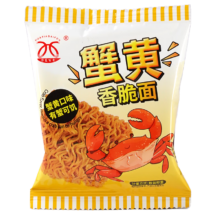 华夏百分干脆面掌心脆蟹黄干吃面捏碎休闲怀旧零食420g（14g*30包)