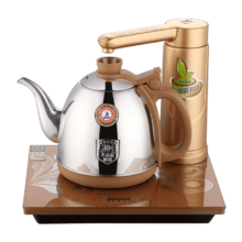 PLUS会员：金灶（KAMJOVE）电热水壶 全智能自动上水电茶壶整套茶具 香槟金