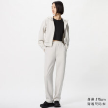 优衣库 女装快干休闲拉链连帽外套