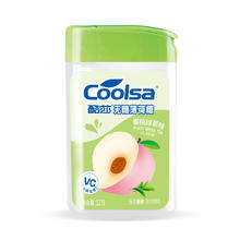 酷莎 coolsa 无糖薄荷糖 12g 约20颗*1盒 蜜桃绿茶味