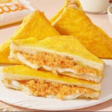 PLUS会员、首单礼金：比比赞（BIBIZAN）蛋皮三明治肉松沙拉味 300g