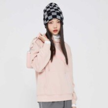 美特斯邦威 春季 女 针织套头衫 假两件 连帽卫衣 女式卫衣