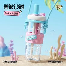 88VIP会员：花伴森 gogo吸管海洋杯 840ml