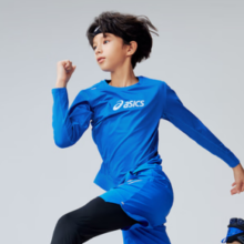 ASICS 亚瑟士 儿童吸湿速干长袖针织T恤