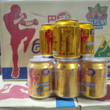 临期:巴求泰国进口瓜拉纳风味维生素饮料250ml*6罐