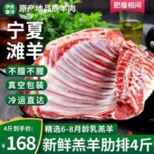 伊民康洋 宁夏滩羊 无脊羔羊肋排4斤