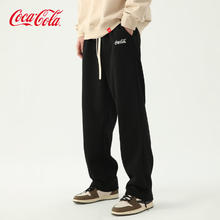 Fanta 芬达 可口可乐（Coca-Cola）休闲裤男直筒2023裤子男秋季刺绣运动长裤潮流男装 黑色 L