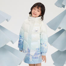 波司登 [冰雪奇缘联名] 波司登奥莱女童中长款连帽 羽绒服