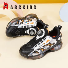 ABCKIDS ABC KIDS童鞋男童鞋2025春季儿童运动鞋春款网面鞋儿童防滑减震气垫鞋 黑橙 26