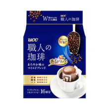 悠诗诗（UCC）滴滤挂耳式职人咖啡粉（圆润柔和）7g*16p/袋