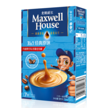 麦斯威尔（Maxwell House）经典原味速溶咖啡粉7条盒装 进口 三合一0反式脂肪共91g新老随机