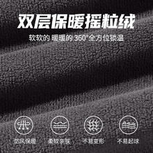 回力 摇粒绒裤子男生束脚休闲裤百搭冬季双面加绒保暖青少年运动裤子 墨绿# HL纯色 XL