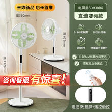 美的 幸运草安睡风扇直流变频电风扇家用落地扇台立式音静遥控风扇