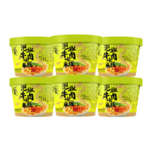 88VIP：阿宽 泡椒牛肉味米线 90g*6杯