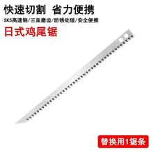 日本小锯精工手工锯果树枝伐木神器园艺园林小锯小钢锯细齿鸡尾锯