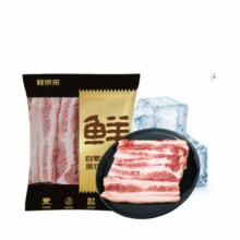 plus会员、京东百亿补贴:鲜京采 沂蒙山黑猪去皮五花肉条 净重4斤