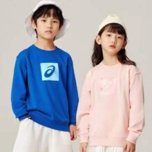 20点开始，ASICS 亚瑟士 儿童棉质圆领休闲卫衣（110-150cm）4色