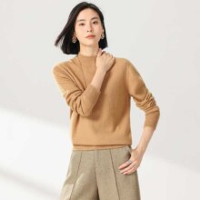女式羊毛衫 100%绵羊毛 基础羊毛衫 休闲保暖毛衣 多色可选