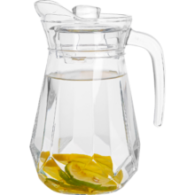 乐唯诗（NERVISHI） 水壶玻璃 凉水壶玻璃家用大容量水瓶凉白开水杯茶壶套装冷水壶 钻纹透明色【水壶1200ml】