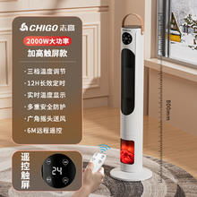 志高 取暖器家用节能立式暖风机石墨烯电暖气器浴室速热热风机火焰