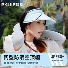 拜杰 男女防晒空顶帽 防紫外线遮阳帽