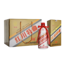 红川特酿红川特曲酒甘肃特产高度浓香型白酒50度纯粮500ml*6瓶整箱装