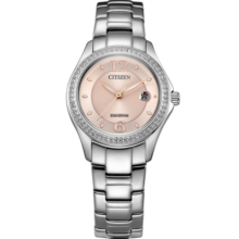 西铁城（CITIZEN）手表光动能不锈钢表带优雅休闲时尚女表 FE1140-51X