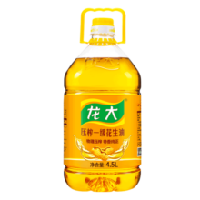龙大 食用油 压榨一级 特香花生油 4L 新花生新鲜油