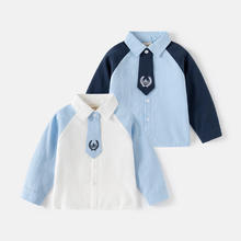 WELLKIDS 男童学院长袖衬衣 90-130