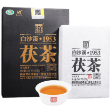 plus会员：白沙溪茶叶安化黑茶金花茯砖茶湖南特产茯茶御品茯砖茶318g盒装 2件