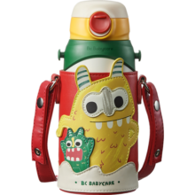 babycare儿童保温杯水杯水壶吸管杯大宝宝学饮杯316不锈钢三合一上学600ml