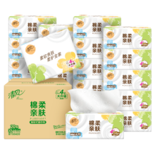 清风 就你立体抽纸4层*80抽*20包*4件