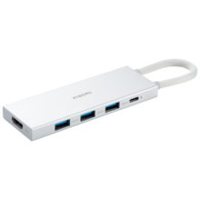 小米Type-C 五合一扩展坞 硬盘HUB集线器USB分线器HDMI转接头多功能转接器充电外接笔记本手机通用桌面